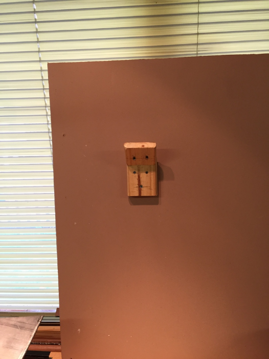 wooden bracket ready for lead planter