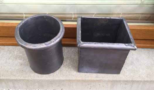 industrial lead planters round and square